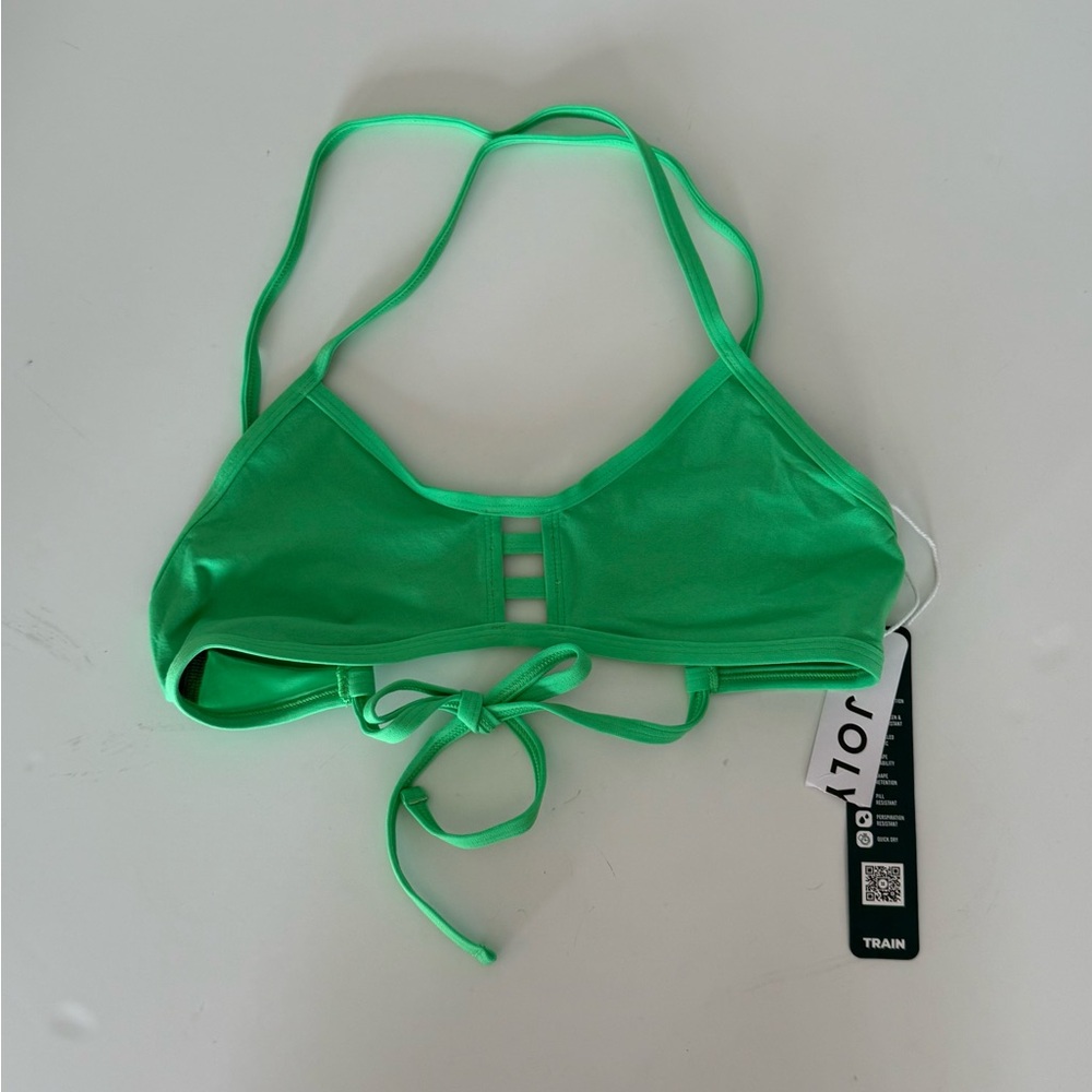 New Jolyn Swim Tomcat Bikini Top In Key Lime Green Training Competition - Picture 5 of 9